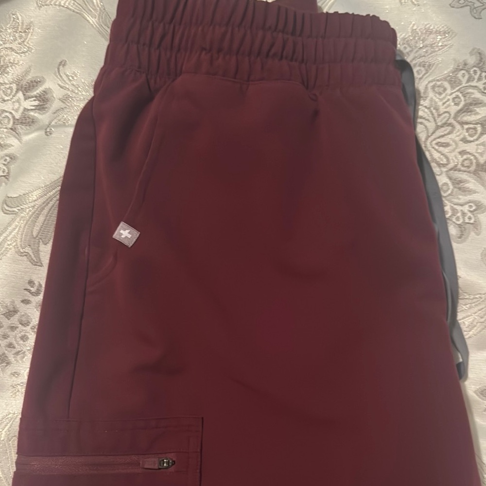 Figs Women's Pants in Burgundy